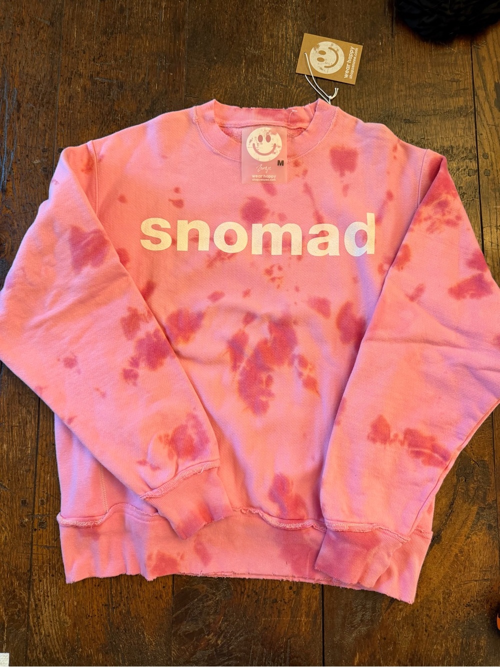 Pink Tie-Dye Crewneck Sweatshirt